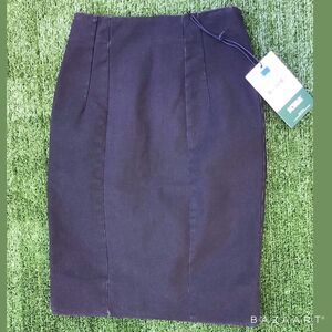 ISKO Denim “Jody” Black Scuba Pencil Skirt  Size S